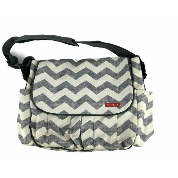 Skip Hop Bags Skip Hop Messenger Bag Diaper Bag Gray Stripe Poshmark